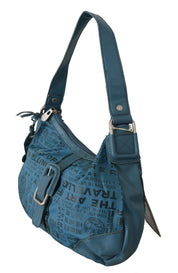 Sac à Main Épaule Imprimé Bourse Femme Bleu