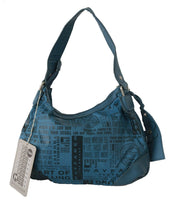 Sac à Main Épaule Imprimé Bourse Femme Bleu