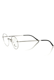 "Silver Metallic Unisex Eyeglass Frame"