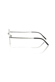 Gray Metallic Unisex Eyeglass Frame