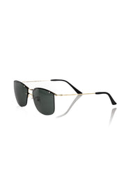 Black Metallic Fiber Men Sunglass