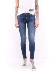 Blue Cotton Women Jeans