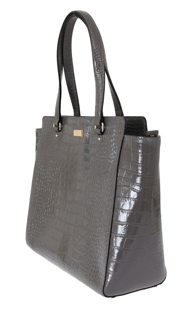 Graue Elissa Bristol Drive Krokodil-Handtasche