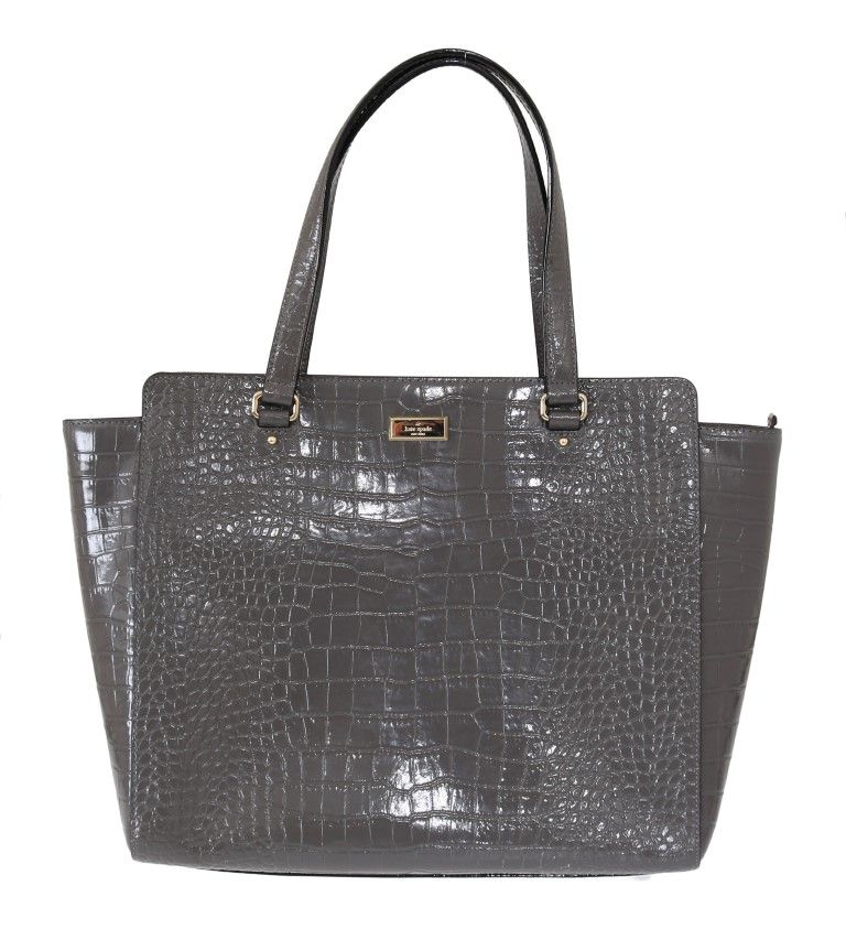 Graue Elissa Bristol Drive Krokodil-Handtasche