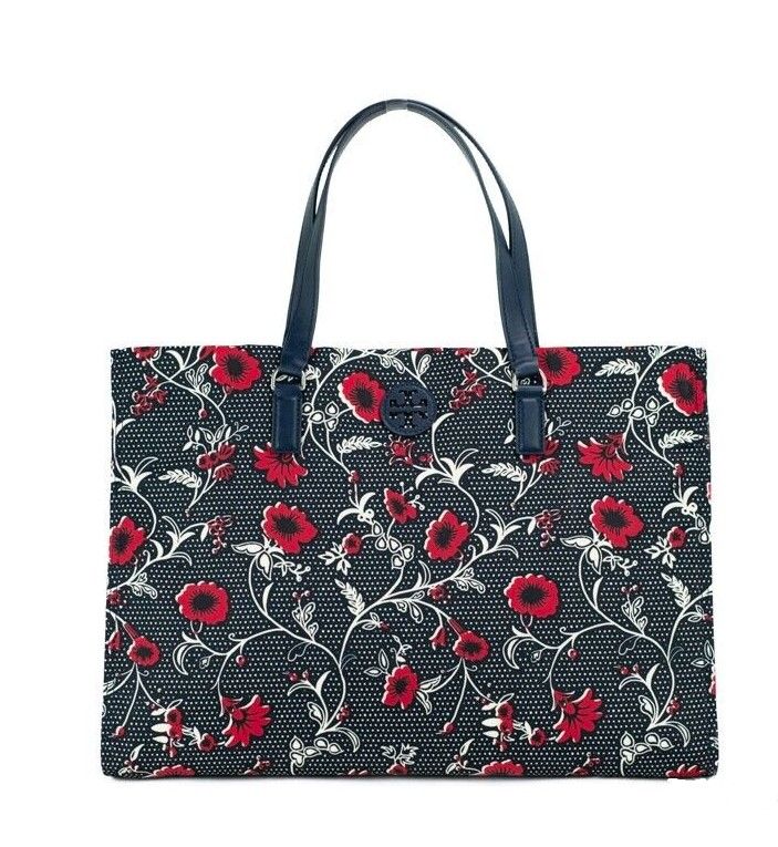 Sac à main fourre-tout à bandoulière en nylon rétro imprimé batik de taille moyenne