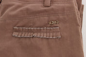 Chic Brown Cropped Corduroy Pants