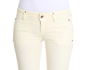 Chic Off-White Flared Designer Jeans