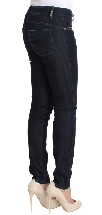 Blaue Slim-Fit-Jeans aus Baumwollstretch