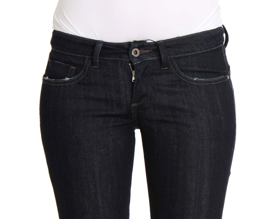 Blaue Slim-Fit-Jeans aus Baumwollstretch