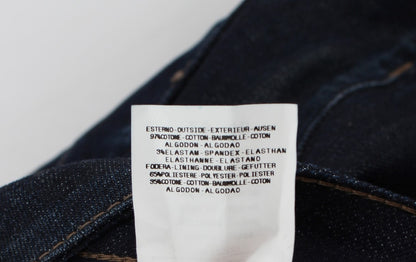 Blaue Slim-Fit-Jeans aus Baumwollstretch