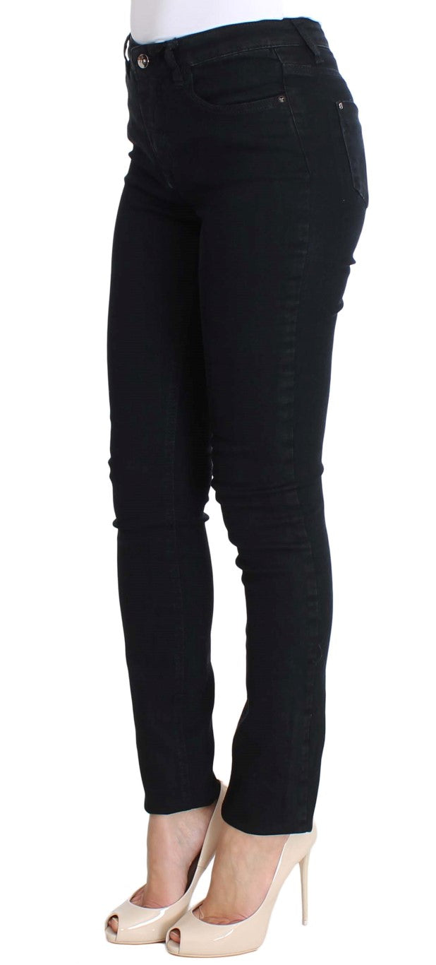 Schwarze Slim-Fit-Jeans aus Baumwollstretch