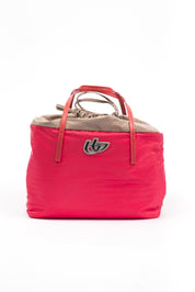 Red Polyester Women Handbag