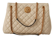 Elegant Quilted Nappa Leather Tote