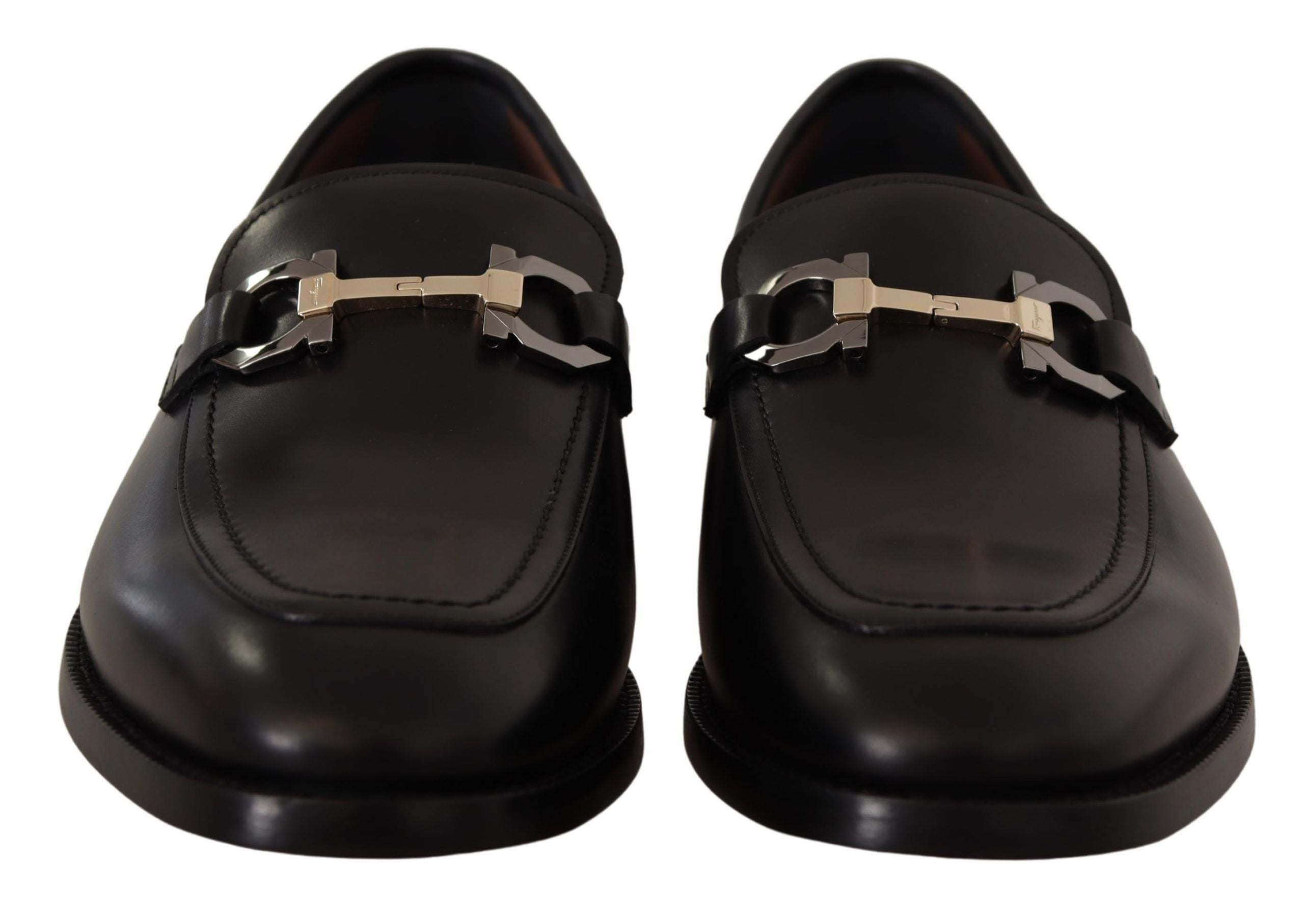 Chaussures formelles mocassins en cuir de veau noir