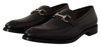 Chaussures formelles mocassins en cuir de veau noir