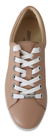 Powder Pink Nappa Leather Sneakers