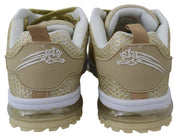 Exquisite Gold Polyester Sport Sneakers