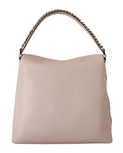 Elegant Mauve Chalk Leather Shoulder Bag