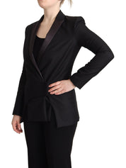 Elegant Black Double-Breasted Blazer