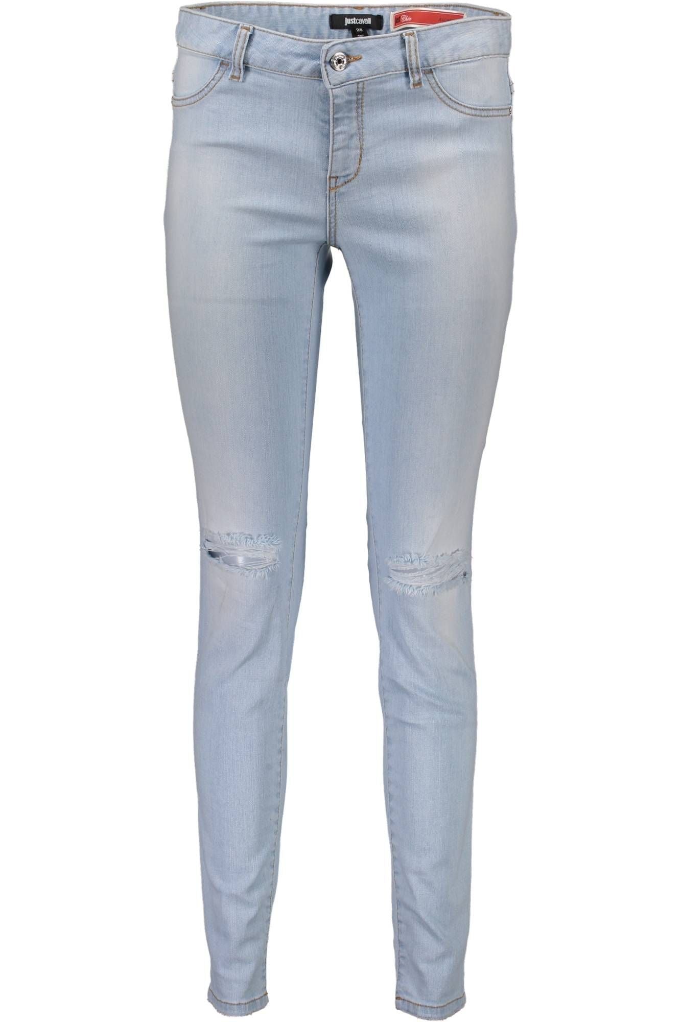 Light Blue Cotton Women Jeans