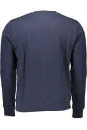 Blue Cotton Men Sweatshirt