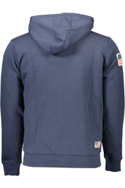 Blue Cotton Men Sweatshirt