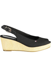 Black Cotton Women Sandal