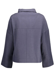 Blue Viscose Women Jacket