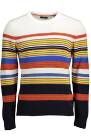 Blue Cotton Men Sweater