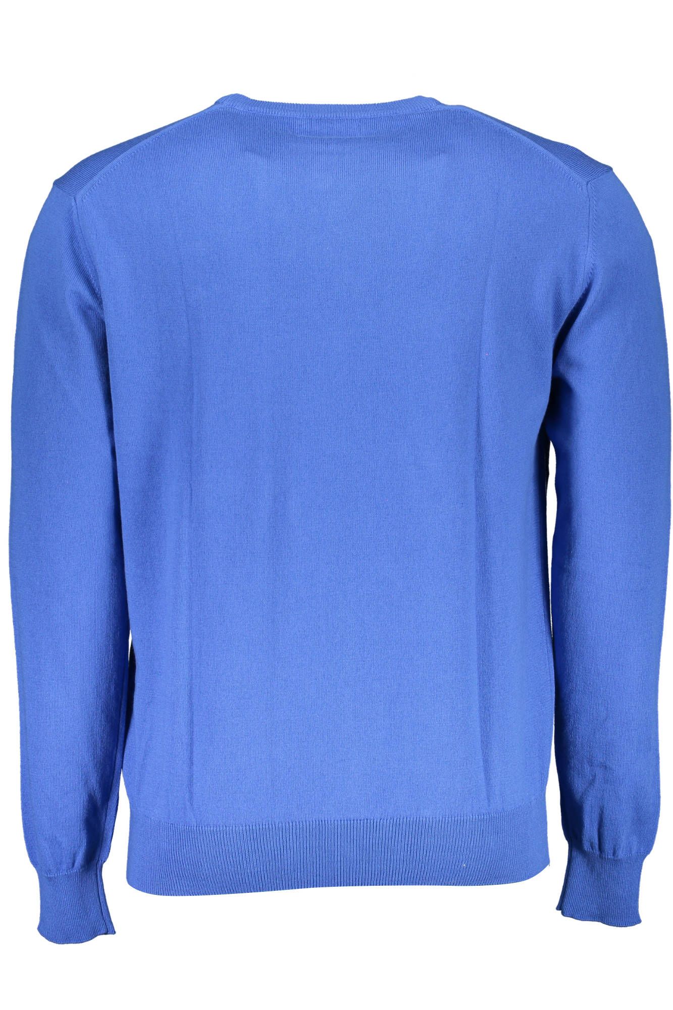 Blue Cotton Men Sweater