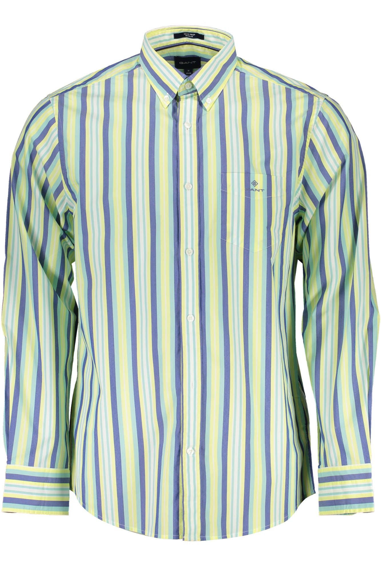 Yellow Cotton Men Shirt