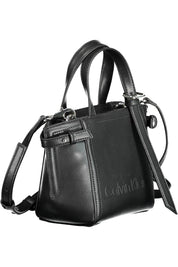 Black Polyester Women Handbag