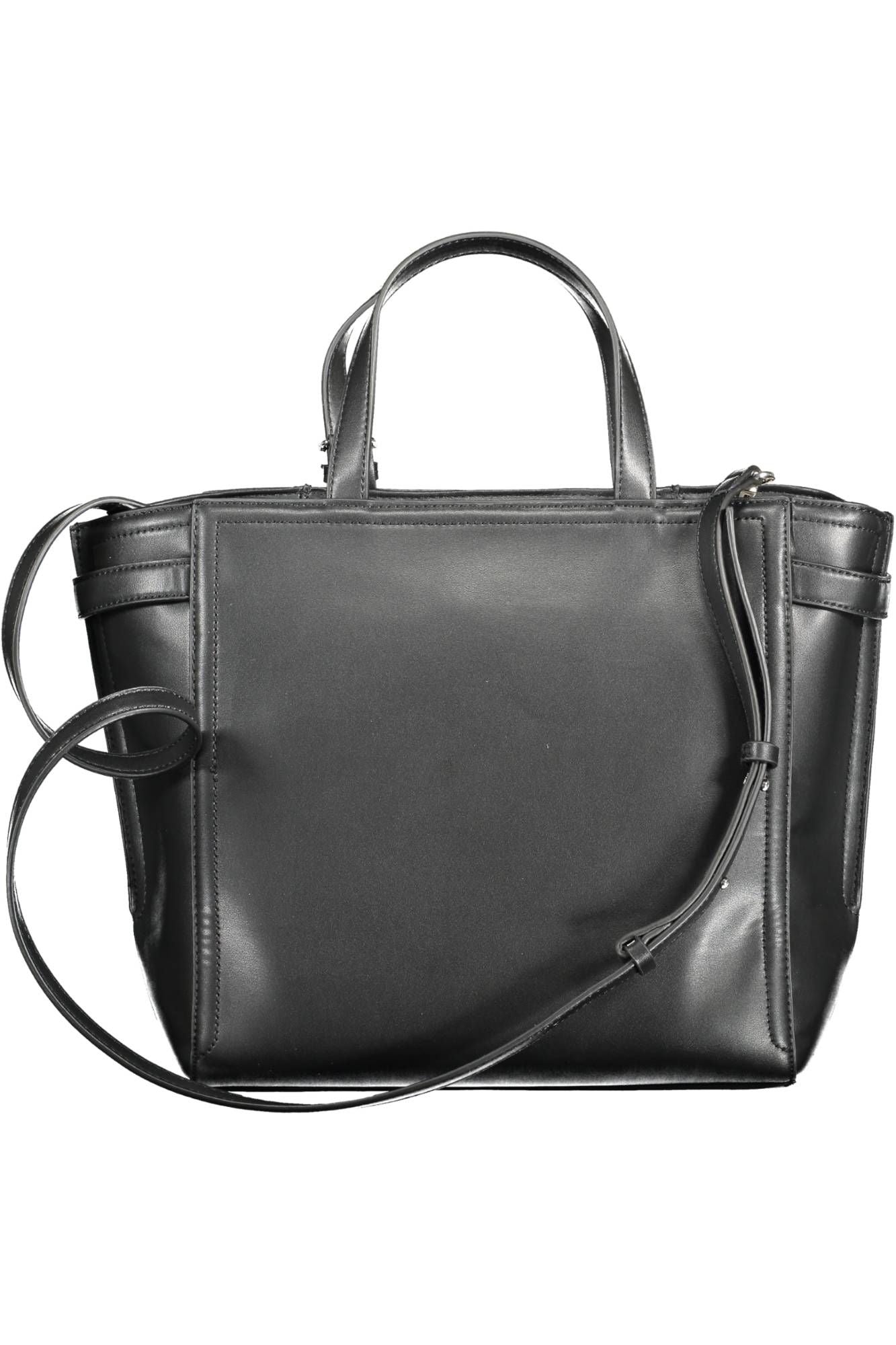 Black Polyester Women Handbag