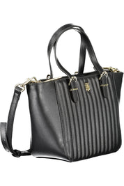 Black Polyethylene Women Handbag