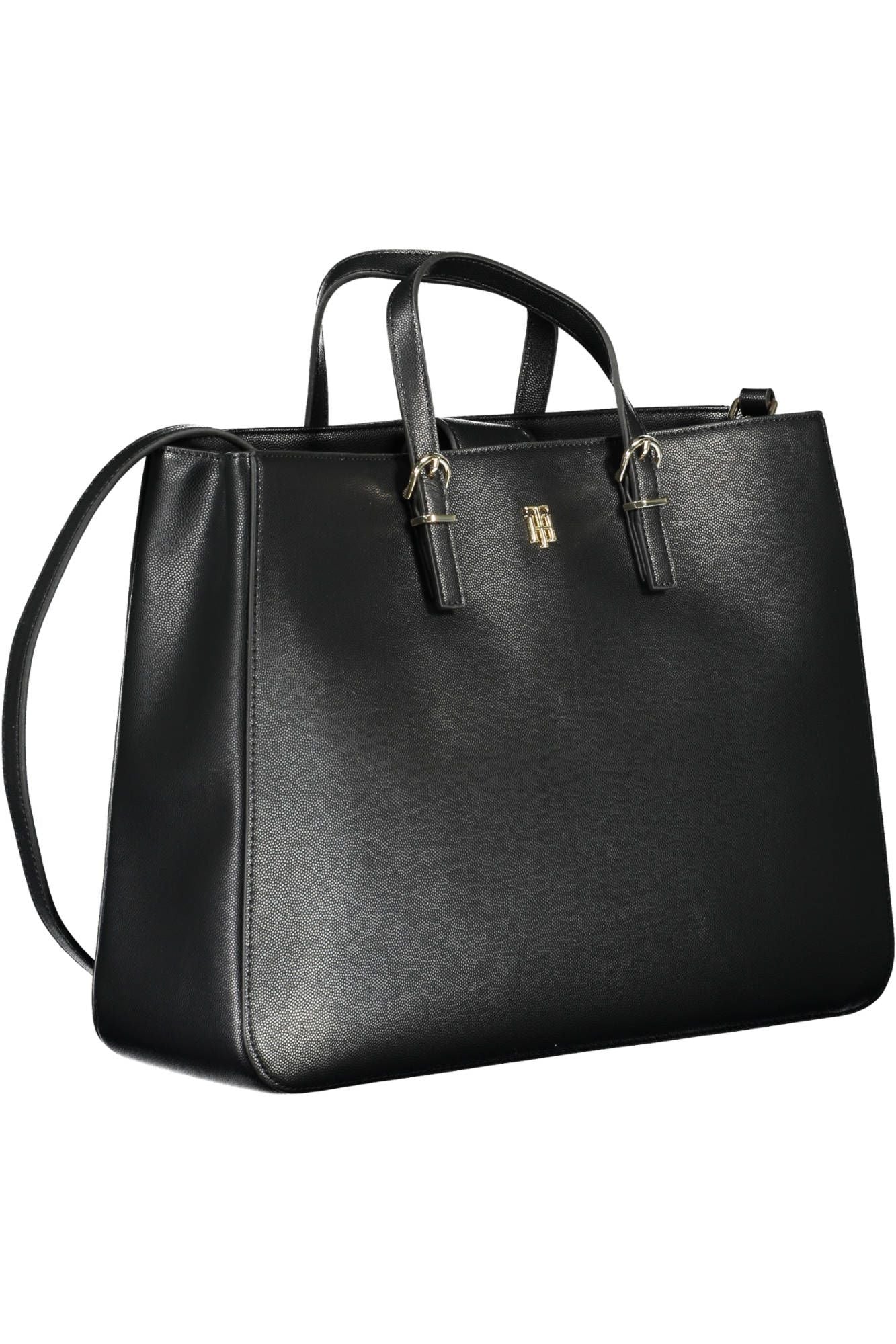 Black Polyethylene Women Handbag