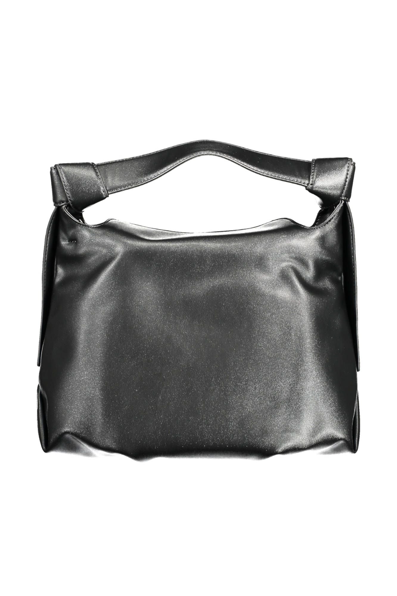 Black Polyester Women Handbag