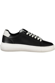 Black Leather Women Sneaker