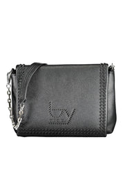 Black Polyethylene Women Handbag