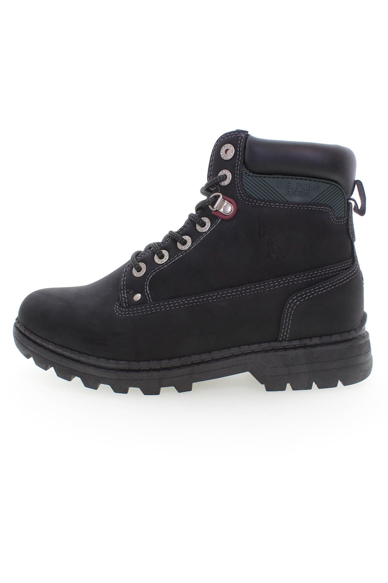 Black Polyester Men Boot