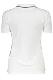 White Cotton Women Polo Shirt