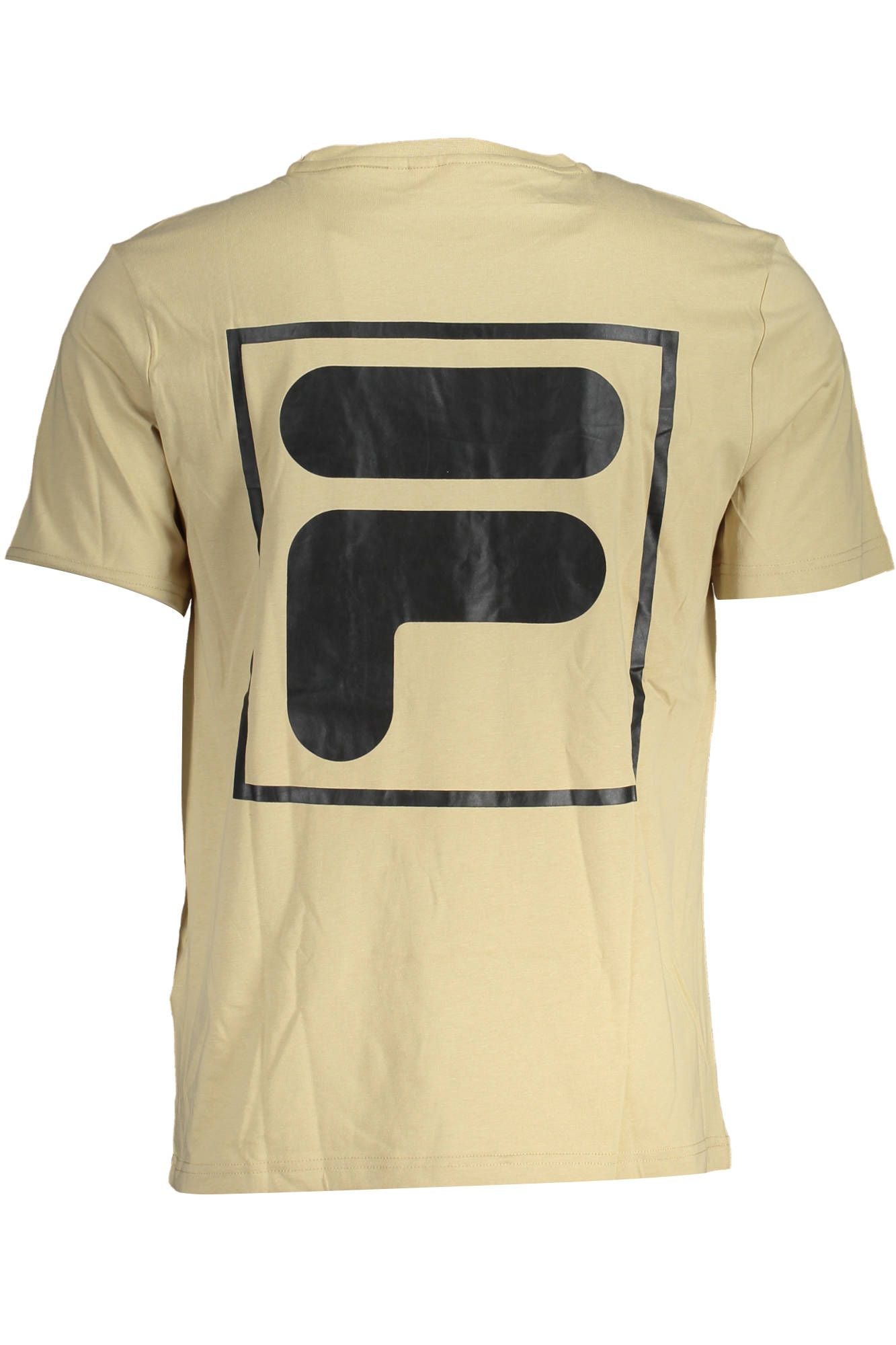 Beige Cotton Men T-Shirt