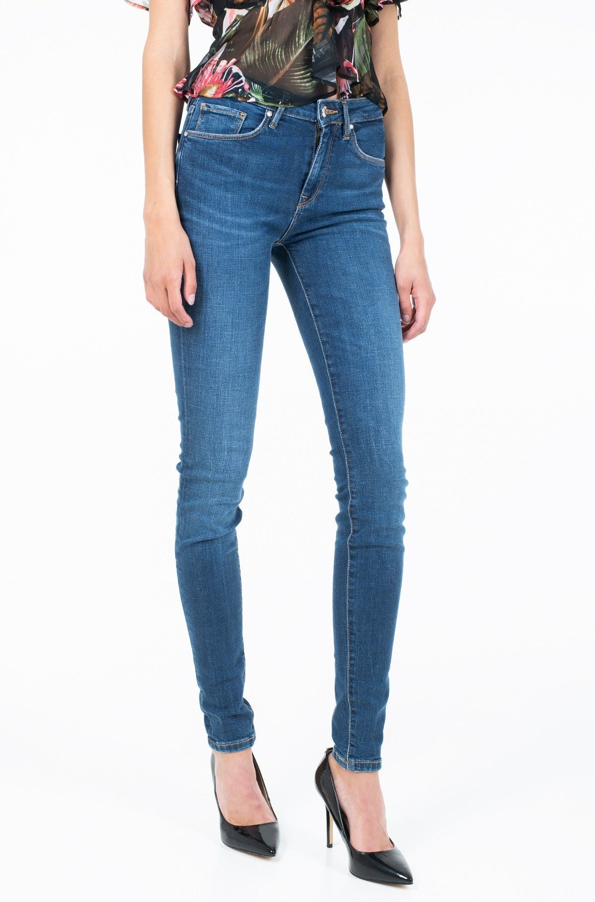 Blaue Jeans und Hose aus Baumwolle