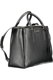 Black Polyester Women Handbag