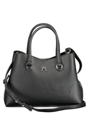 Black Polyester Women Handbag