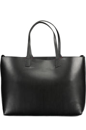 Black Polyethylene Women Handbag