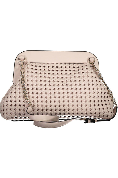 Pink Polyethylene Women Handbag