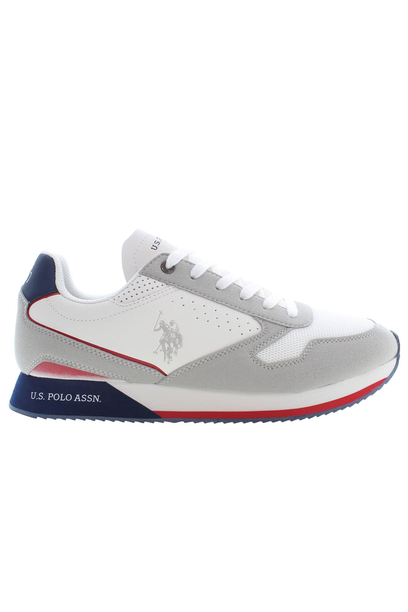 White Polyester Men Sneaker