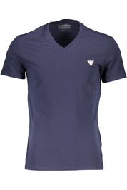 Blue Cotton Men T-Shirt