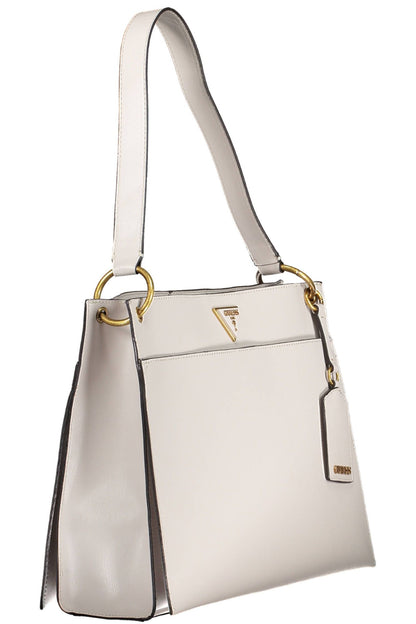 Gray Polyethylene Women Handbag