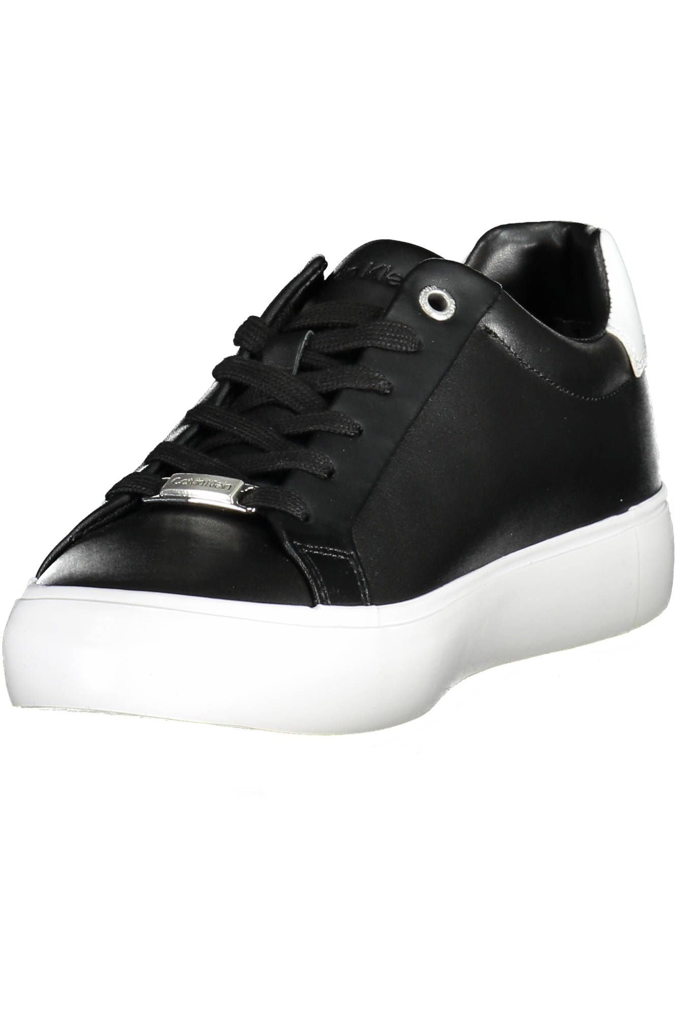 Black Leather Women Sneaker